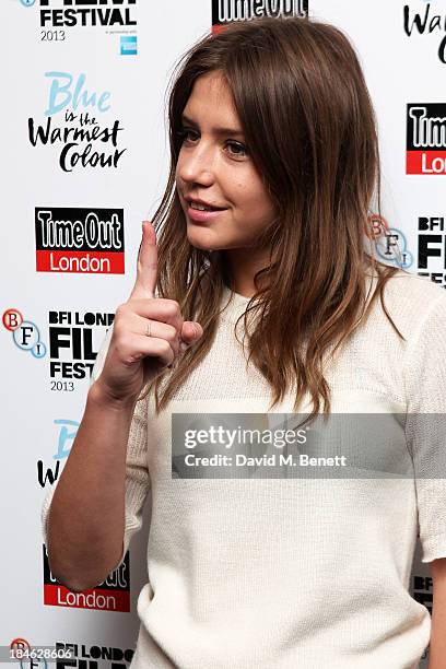 Adele Exarchopoulos attends the Love Gala screening of "Blue Is The Warmest Colour", in association with Timeout, at the Curzon Chelsea on October...
