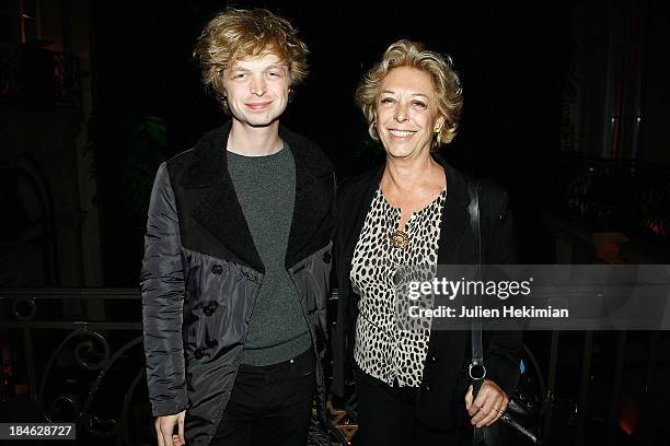 Anne de la Baume and her son Alexandre de la Baume attend the 'Pershing Hall Prize', Prize Of The Cultural Personality Of The Year, at the Pershing...