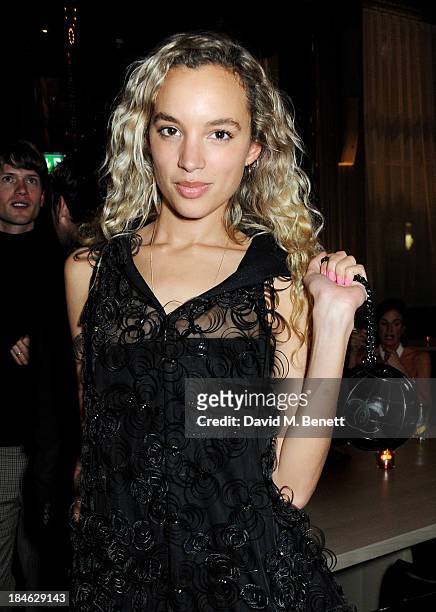 Phoebe Collings-James attends the London EDITION and NOWNESS dinner to celebrate ON COLLABORATION on October 14, 2013 in London, England.