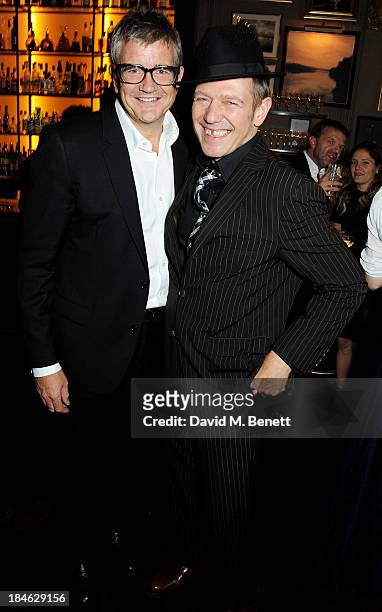 Jay Jopling and Paul Simonon attend the London EDITION and NOWNESS dinner to celebrate ON COLLABORATION on October 14, 2013 in London, England.
