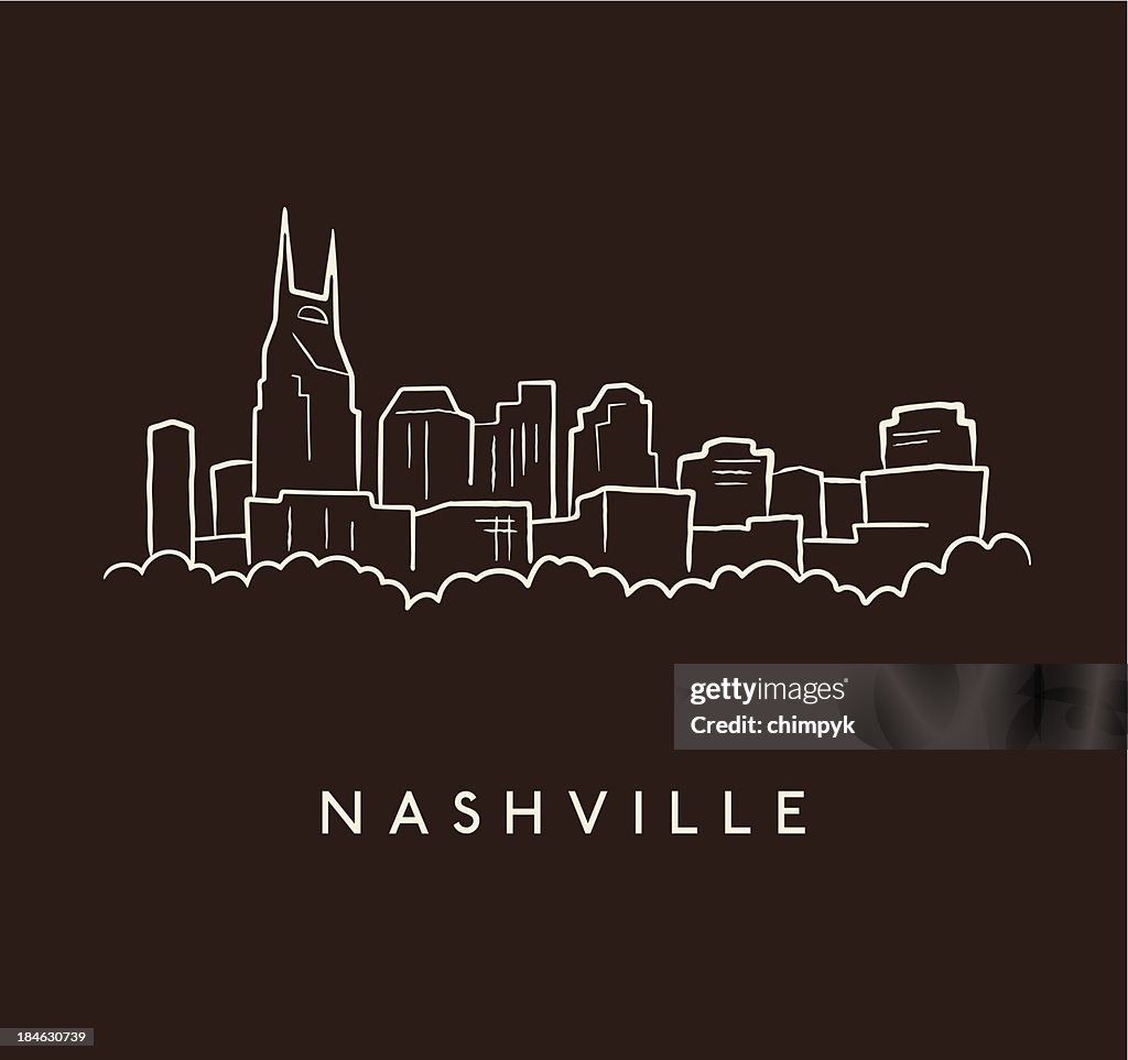 Nashville Skyline Sketch