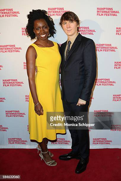 Actors Adepero Oduye and Paul Dano attend the 21st Annual Hamptons International Film Festival Closing Day on October 14, 2013 in East Hampton, New...