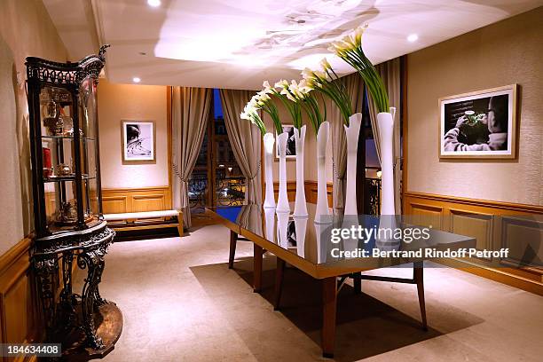 Illustration view of the shop during the celebration of Boucheron Hosts Hiroshi Sugimoto Exhibition Celebration at Place Vendome Boucheron shop on...