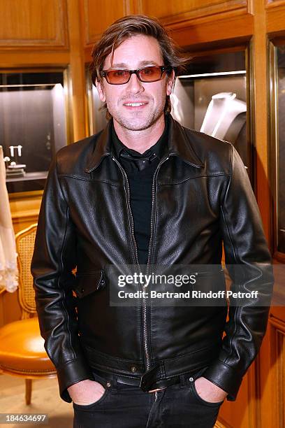 Singer Thomas Dutronc attends Boucheron Hosts Hiroshi Sugimoto Exhibition Celebration at Place Vendome Boucheron shop on October 14, 2013 in Paris,...
