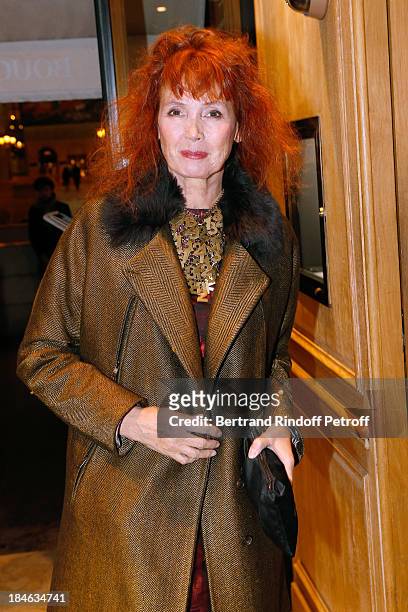 Actress Sabine Azema attends Boucheron Hosts Hiroshi Sugimoto Exhibition Celebration at Place Vendome Boucheron shop on October 14, 2013 in Paris,...