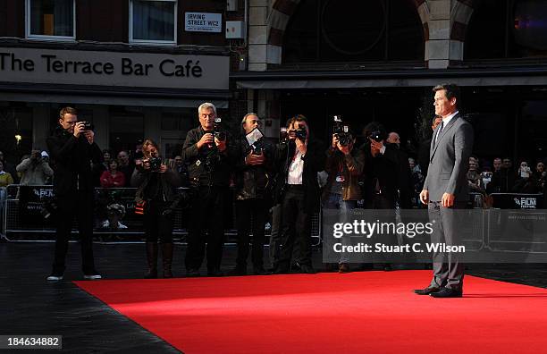 Josh Brolin attends the Mayfair Gala European Premiere of "Labor Day" during the 57th BFI London Film Festival at Odeon Leicester Square on October...