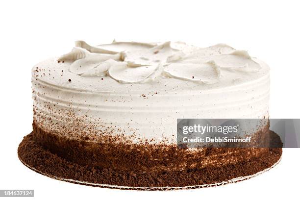 whole white cake - geheel stockfoto's en -beelden