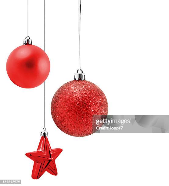 christmas ornaments - christmas bauble isolated stock pictures, royalty-free photos & images