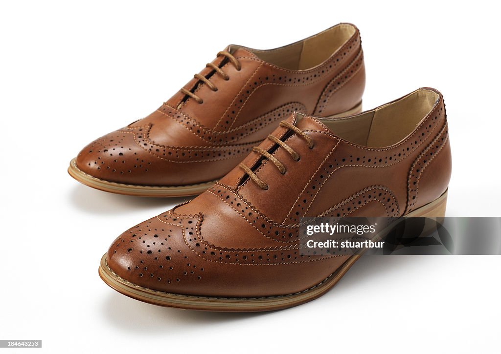 Tan Brogues