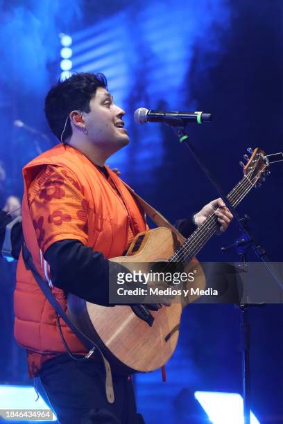 Marco Mares performs on stage during a concert at Auditorio BlackBerry on December 10, 2023 in Mexico City, Mexico.
