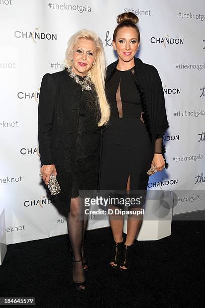 Designer Ines Di Santo and daughter Veronica Di Santo attend The Knot Gala at the New York Public Library - Astor Hall on October 14, 2013 in New...