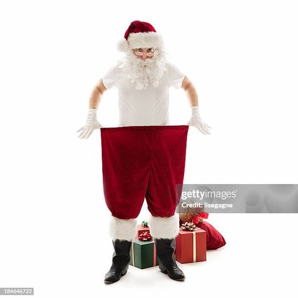 santa lost weight - skinny trousers stock pictures, royalty-free photos & images