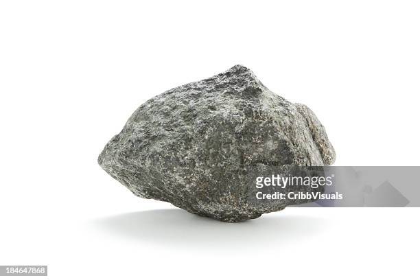 isolated basalt rock on white - 巨礫 個照片及圖片檔