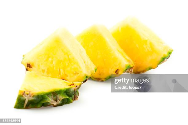 pineapple slices - pineapple stock pictures, royalty-free photos & images