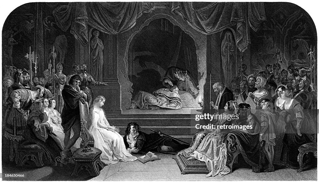 William Shakespeare Hamlet The Play Scene High-Res Vector Graphic ...