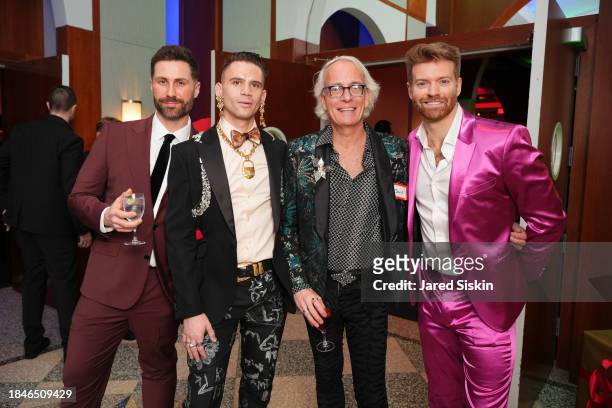 Trevor Wadleigh, Paddy Pilkington, David Aldea and Mark Mackillop attend The Toys Party NYC 2023 at Pier 60 on December 10, 2023 in New York City.