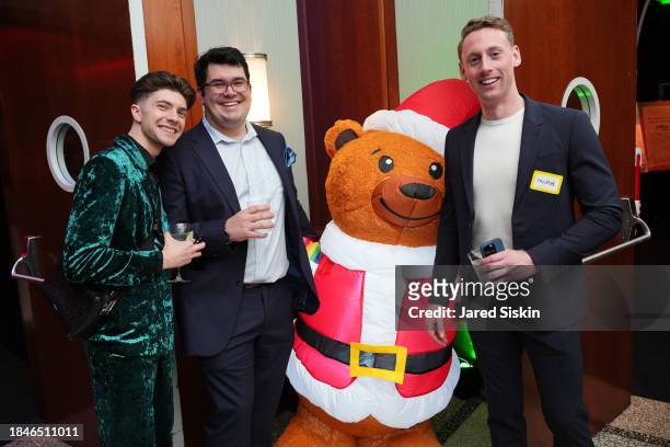 Brandon Catalanotti, Gregory Nelson and Michael Robinsonattend The Toys Party NYC 2023 at Pier 60 on December 10, 2023 in New York City.