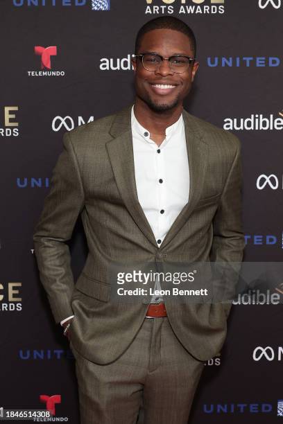 Malcolm Farrell attends 10th Annual Society of Voice Arts and Sciences Voice Awards Gala at The Beverly Hilton on December 10, 2023 in Beverly Hills,...