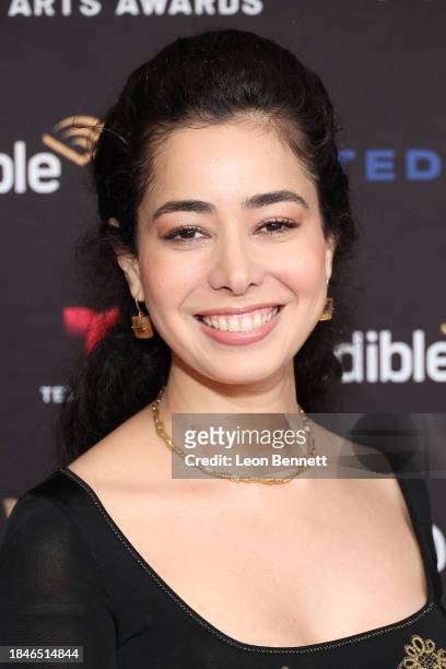 Aurora Cossio attends 10th Annual Society of Voice Arts and Sciences Voice Awards Gala at The Beverly Hilton on December 10, 2023 in Beverly Hills,...