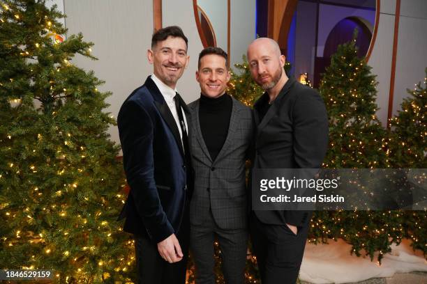 Eric Cobb, Arty Rogov and Matt Durdella attend The Toys Party NYC 2023 at Pier 60 on December 10, 2023 in New York City.