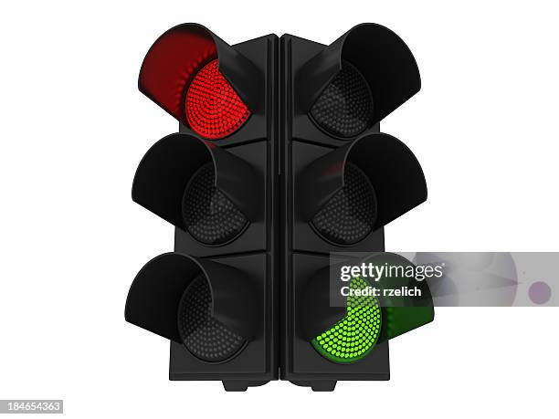 red and green light - red light stock pictures, royalty-free photos & images