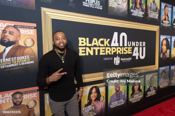 Haron Hargrave attends Black Enterprise celebrates 40 Under 40 Class of 2023 at Altman Building on December 10, 2023 in New York City.
