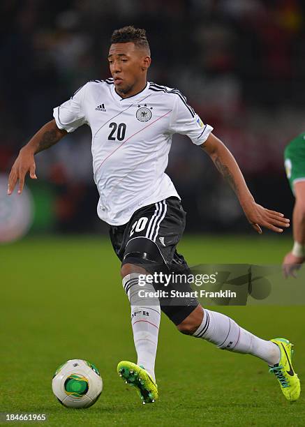 Jerome Boateng of Germany in action during the FIFA world Cup 2014 qualification match between Germany and Republic of Ireland at the Rheinenergy...