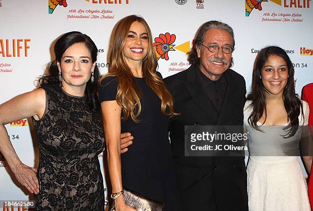 Co-Founder Marlene Dermer, Actors Sofia Vergara, Edward James Olmos and Daniela Olmos attend The 2013 Los Angeles Latino International Film Festival...