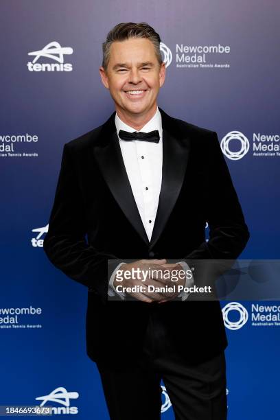 Todd Woodbridge arrives ahead of the 2024 Newcombe Medal: Australian Tennis Awards at Crown Palladium on December 11, 2023 in Melbourne, Australia.