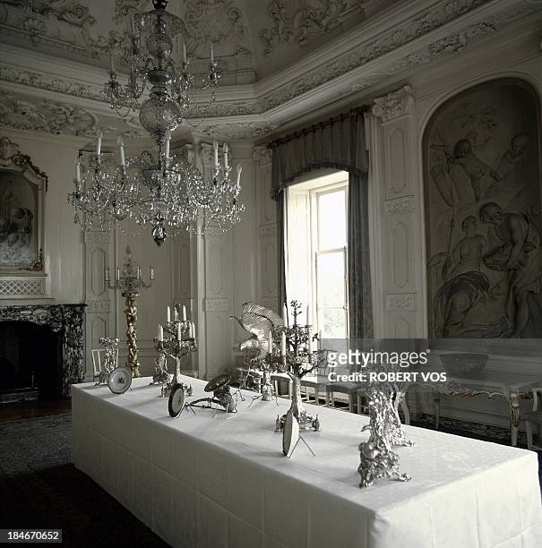 Interior view dated 21 July 1981 of royal palace Huis ten Bosch in The Hague. It is one of three official residences of the Dutch Royal Family. AFP...