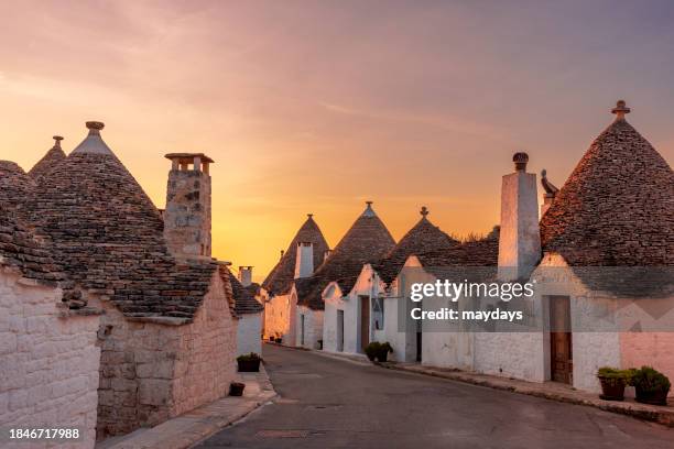trulli di alberobello, italy - puglia stock pictures, royalty-free photos & images