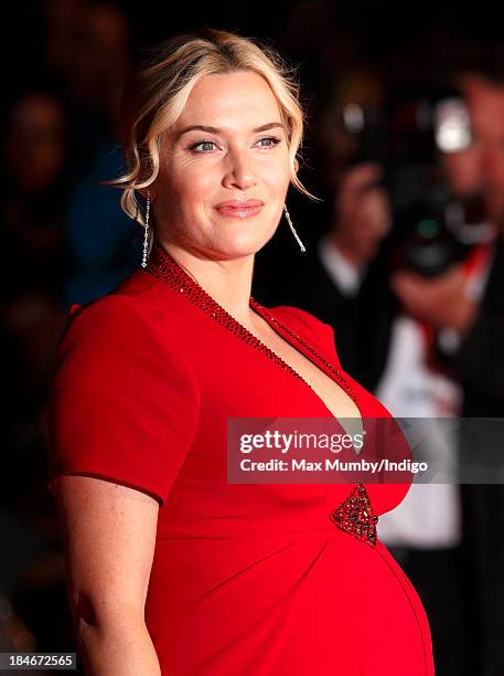 Kate Winslet attends the Mayfair Gala European Premiere of 'Labor Day' during the 57th BFI London Film Festival at Odeon Leicester Square on October...