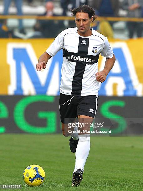 Diego Fuser of Stelle Crociate in action during the 100 Years Anniversary match between Stelle Crociate and US Stelle Gialloblu at Stadio Ennio...
