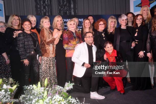Natacha Amal, Jeanne d’Hautesserre, a guest, Fabienne Amiach, Sophie Darel, Andrea Ferreol, Lucie Russo, Evelyne Dress and guests 1st rank David...