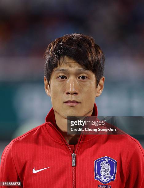Lee Chung-Yong of South Korea poses during the international friendly match between South Korea and Mali at Cheonan Baekseok Stadium on October 15,...