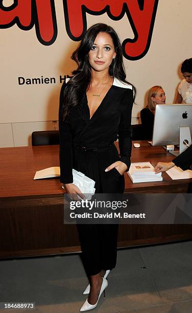 Roxie Nafousi attends a private view of Damien Hirst And Felix Gonzalez-Torres's exhibition "Candy" at Blain Southern on October 15, 2013 in London,...