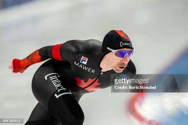 Ted-Jan Bloemen of Canada competes in the 5000m Men Division A race during the ISU World Cup Speed Skating at Tomaszow Mazoviecki Ice Arena on...