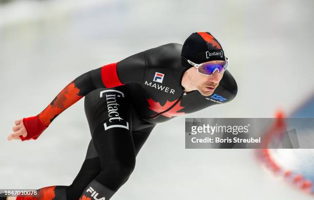 Ted-Jan Bloemen of Canada competes in the 5000m Men Division A race during the ISU World Cup Speed Skating at Tomaszow Mazoviecki Ice Arena on...