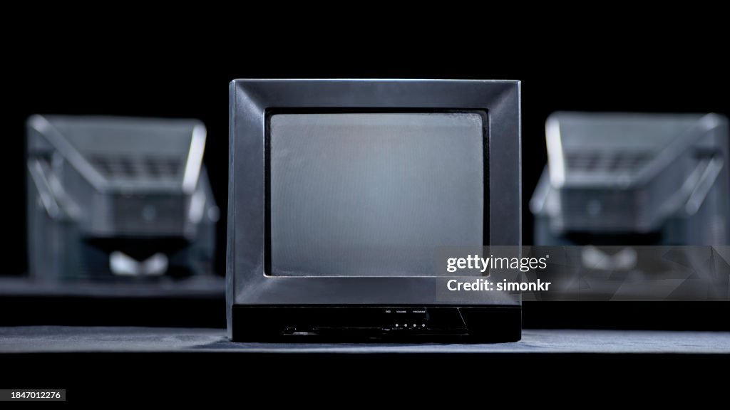 Close-up of television set