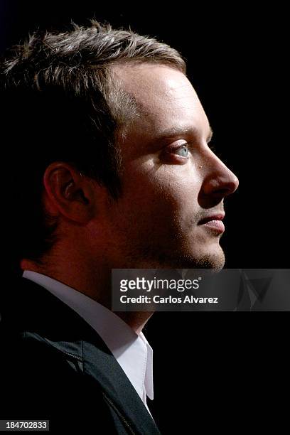 Actor Elijah Wood attends "Grand Piano" premiere at the Callao cinema on October 15, 2013 in Madrid, Spain.