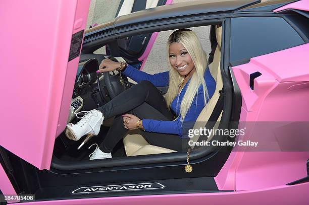 Nicki Minaj attends the Kmart and Shop Your Way launch of the Nicki Minaj Collection at Kmart on October 15, 2013 in Los Angeles, California.