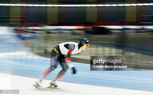 Seitaro Ichinohe of Japan competes in the 5000m Men Division A race during the ISU World Cup Speed Skating at Tomaszow Mazoviecki Ice Arena on...
