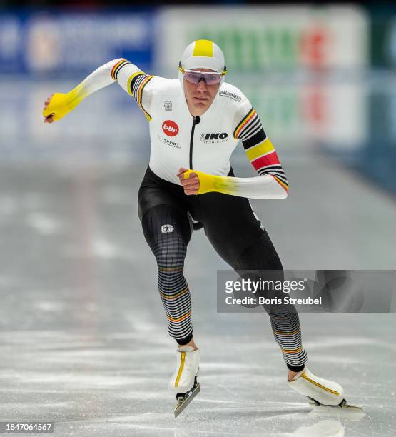 Bart Swings of Belgium competes in the 5000m Men Division A race during the ISU World Cup Speed Skating at Tomaszow Mazoviecki Ice Arena on December...