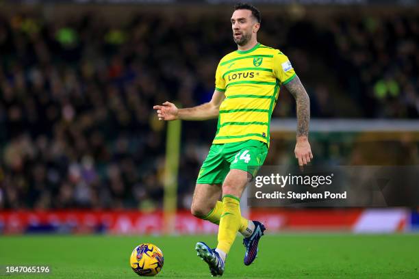 Shane Duffy of Norwich City during the Sky Bet Championship match between Norwich City and Preston North End at Carrow Road on December 09, 2023 in...