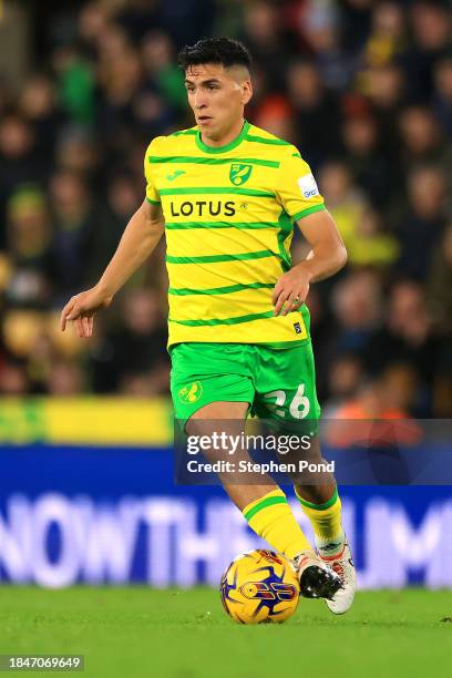 Marcelino Nunez of Norwich City during the Sky Bet Championship match between Norwich City and Preston North End at Carrow Road on December 09, 2023...