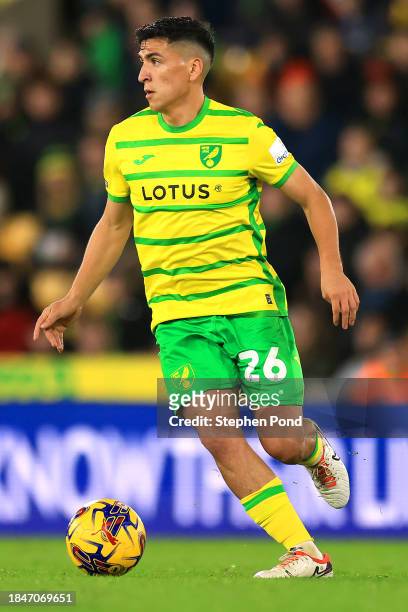 Marcelino Nunez of Norwich City during the Sky Bet Championship match between Norwich City and Preston North End at Carrow Road on December 09, 2023...