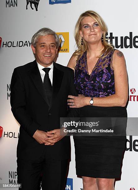 Rt Hon John Bercow and Sally Bercow attends the Attitude Magazine awards at Royal Courts of Justice, Strand on October 15, 2013 in London, England.