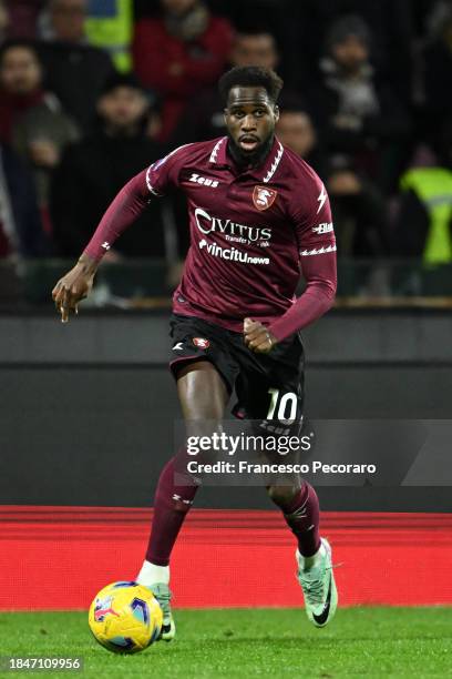 Boulaye Dia of US Salernitana during the Serie A TIM match between US Salernitana and Bologna FC at Stadio Arechi on December 10, 2023 in Salerno,...