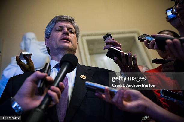 Rep. Jeff Fortenberry walks through the Capitol Building on October 15, 2013 in Washington, DC. The government has been shut down for 14 days.