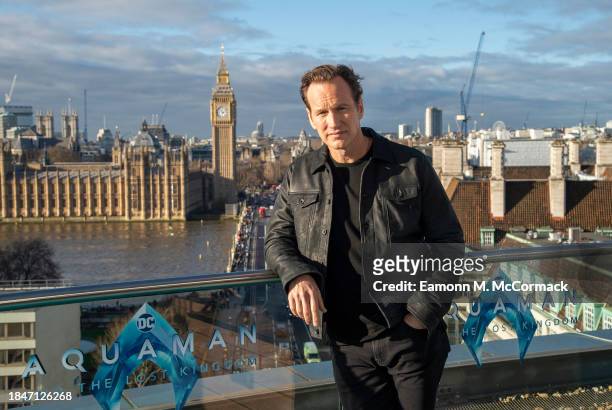 Patrick Wilson attends the "Aquaman and the Lost Kingdom" photocall on December 11, 2023 in London, England.